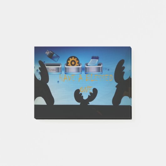 Ich wünsche Ihnen ein gesegnetes Weihnachten Post-it Klebezettel (Vorderseite)