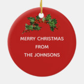 Ich wünsche Ihnen ein schönes Weihnachten Keramik Ornament (Hinten)