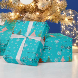 Ich wünsche Ihnen eine sehr frohe Weihnachtsschnee Geschenkpapier