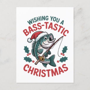 Ich wünsche Ihnen einen bass-tastischen Weihnachts Einladungspostkarte