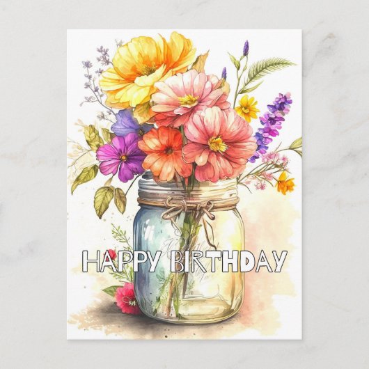 Ich wünsche Ihnen einen guten Geburtstag Postkarte (Vorderseite)