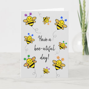 Ich wünsche Ihnen einen schönen Tag! Whimsical Bee Karte