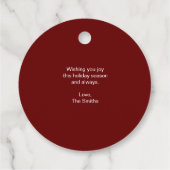 Ich wünsche Ihnen einen sehr erfreulichen Weihnach Geschenkanhänger (Rückseite)