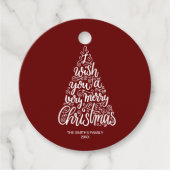 Ich wünsche Ihnen einen sehr erfreulichen Weihnach Geschenkanhänger (Vorderseite)