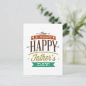 Ich wünsche Ihnen einen sehr glücklichen Vatertag Postkarte (Stehend Vorderseite)