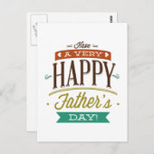 Ich wünsche Ihnen einen sehr glücklichen Vatertag Postkarte (Vorne/Hinten)