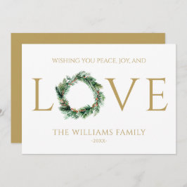 Ich wünsche Ihnen Frieden Freude und Liebe Weihnac Feiertagskarte