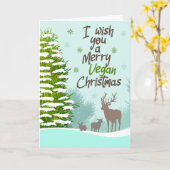 Ich wünsche Ihnen frohe vegane Weihnachten, Karte (Gelbe Blume)