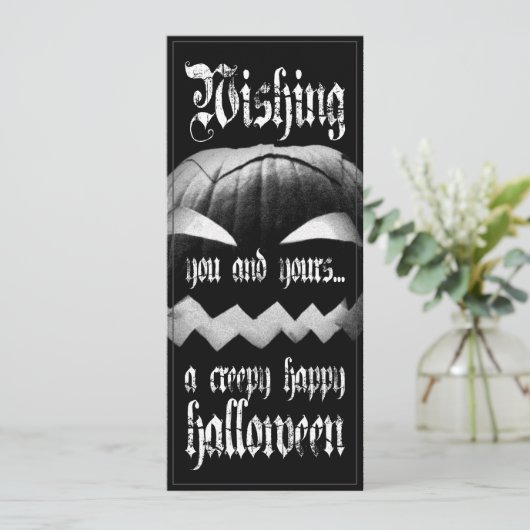 Ich wünsche Ihnen und Ihrem ein gruseliges glückli (Stehend Vorderseite)