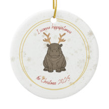 Ich wünsche mir ein Nilpferd-Rentier zu Weihnachte