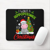 Ich wünsche mir ein Nilpferd zu Weihnachten Mousepad (Mit Mouse)
