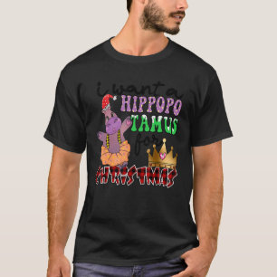 Ich wünsche mir ein Nilpferd zu Weihnachten Nilpfe T-Shirt