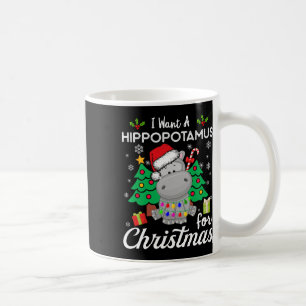 Ich wünsche mir ein Nilpferd zu Weihnachten Süßes Kaffeetasse