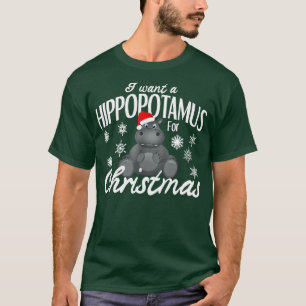 Ich wünsche mir ein Nilpferd zu Weihnachten Süßes T-Shirt