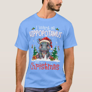 Ich wünsche mir ein Nilpferd zu Weihnachten Xmas H T-Shirt