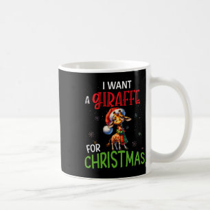 Ich wünsche mir eine Giraffe zu Weihnachten Lustig Kaffeetasse