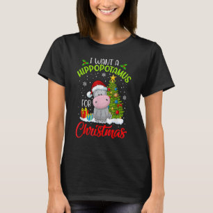 Ich wünsche mir einen Flusspferd zu Weihnachten Xm T-Shirt