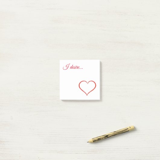 Ich wünsche post-it klebezettel (Auf Schreibtisch)