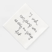 Ich wünschte, alles wäre so einfach, wie dick witz serviette (Ecke)