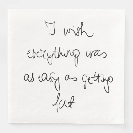 Ich wünschte, alles wäre so einfach, wie dick witz serviette (Vorderseite)