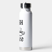 "Ich wünschte, das wäre Kaffee" - Lustige Typograf Trinkflasche (Links)
