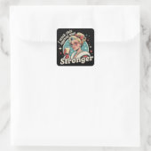 Ich wünschte, dieser Eggnog wäre ein stärkeres Fam Quadratischer Aufkleber (Tasche)