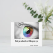 Ich wünschte, du könntest sehen postkarte (Stehend Vorderseite)