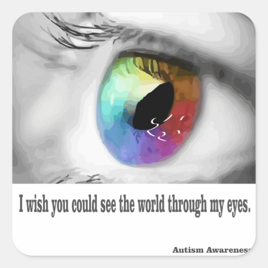 Ich wünschte, du könntest sehen quadratischer aufkleber (Vorderseite)