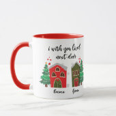 Ich wünschte, du lebst neben der Tür | Weihnachtsf Tasse (Links)