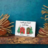 Ich wünschte, du lebst neben der Tür | Weihnachtsg Fotoplatte (Seite)