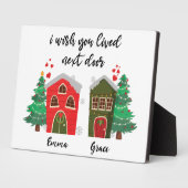Ich wünschte, du lebst neben der Tür | Weihnachtsg Fotoplatte (Seite)
