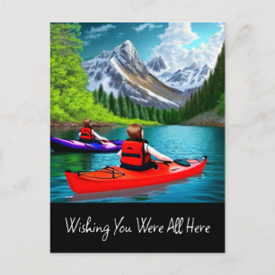 Ich wünschte, du wärest alle hier postkarte