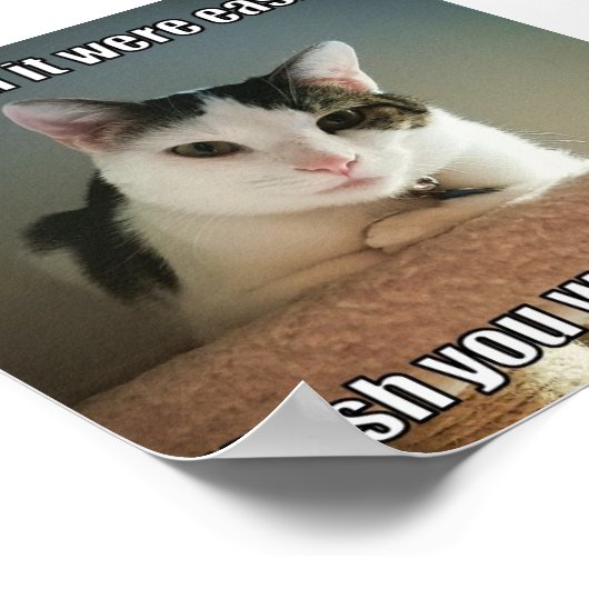 Ich wünschte, du wärest besser poster (Ecke)