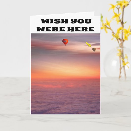 Ich wünschte, du wärest hier. karte (Gelbe Blume)