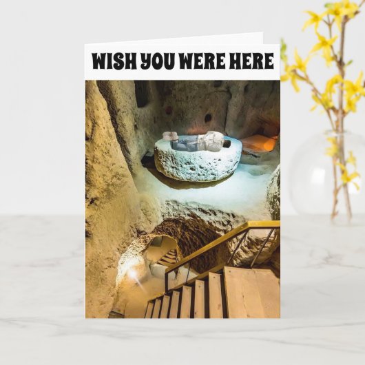 Ich wünschte, du wärest hier. karte (Gelbe Blume)