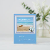 Ich wünschte, du wärest hier.. (personalisierbar) postkarte (Stehend Vorderseite)