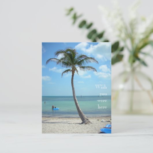 Ich wünschte, du wärest hier postkarte (Stehend Vorderseite)