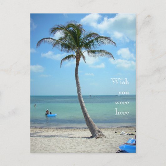 Ich wünschte, du wärest hier postkarte (Vorderseite)