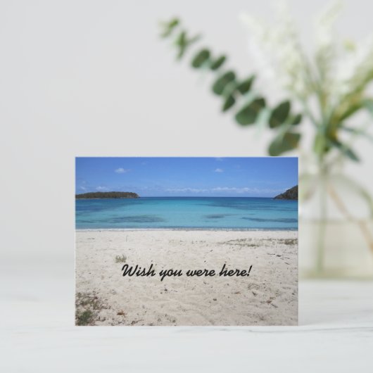 Ich wünschte, du wärest hier. postkarte (Stehend Vorderseite)