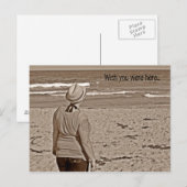 Ich wünschte, du wärest hier postkarte (Vorne/Hinten)