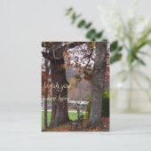 Ich wünschte, du wärest hier postkarte (Stehend Vorderseite)