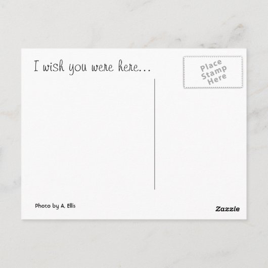 Ich wünschte, du wärest hier postkarte (Rückseite)
