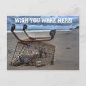 Ich wünschte, du wärst hier lustig postkarte (Vorderseite)