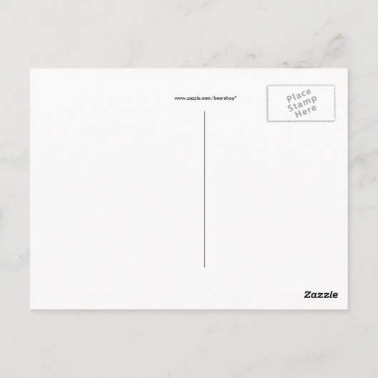 Ich wünschte, du wärst irische grüne Bierkarte Postkarte (Rückseite)