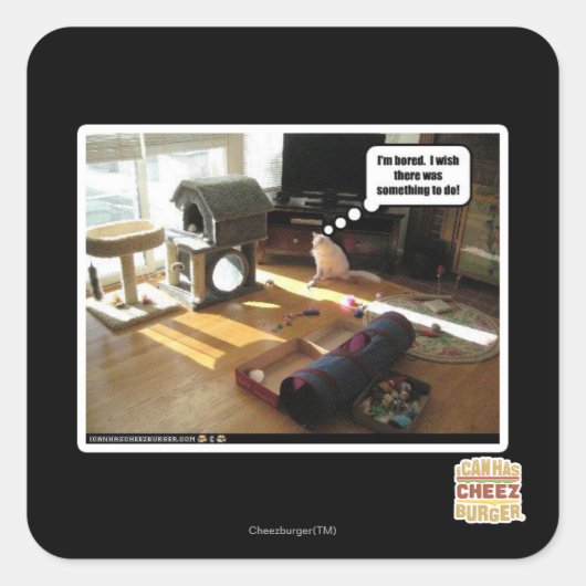 Ich wünschte, es gäbe etwas zu tun quadratischer aufkleber (Vorderseite)