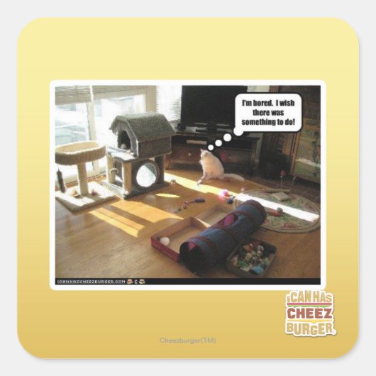 Ich wünschte, es gäbe etwas zu tun quadratischer aufkleber (Vorderseite)