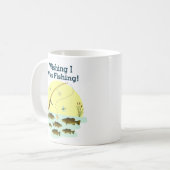Ich wünschte, ich fische Smallmouth Bass Lake Fish Kaffeetasse (Vorderseite Links)