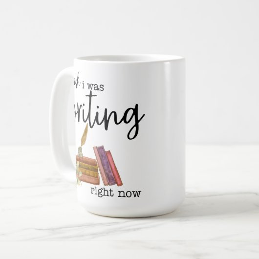 Ich wünschte, ich hätte gerade geschrieben kaffeetasse (Vorderseite Links)