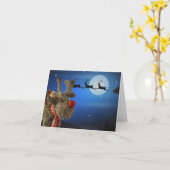 Ich wünschte, ich könnte fliegen. Weihnachtskarte Karte (Gelbe Blume)