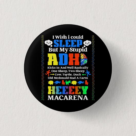 Ich wünschte, ich könnte schlafen, aber mein dumme button (Vorderseite)